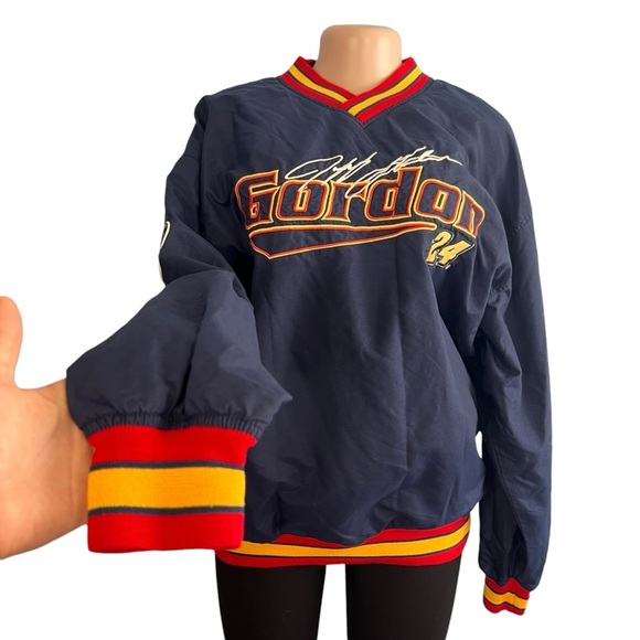 Jeff Gordon Chase Authentics NASCAR Dupont Pullover Windbreaker Jacket - Picture 7 of 13